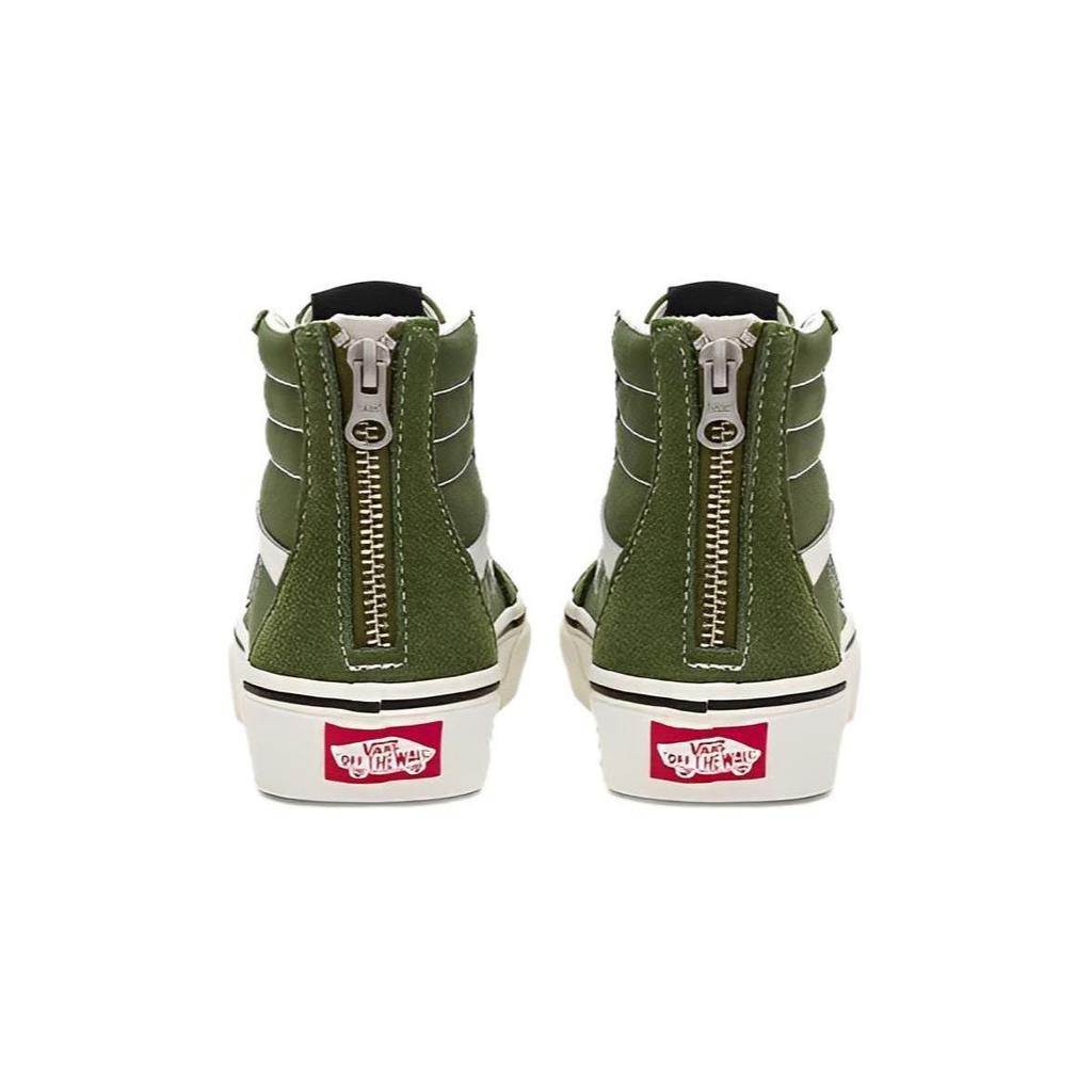Vans SK8 Zip Cushioning, Wear Resistant High Top Kids' Skateboarding Shoes Green Children Aged 3 7 Years Old VN0005VSBZ4