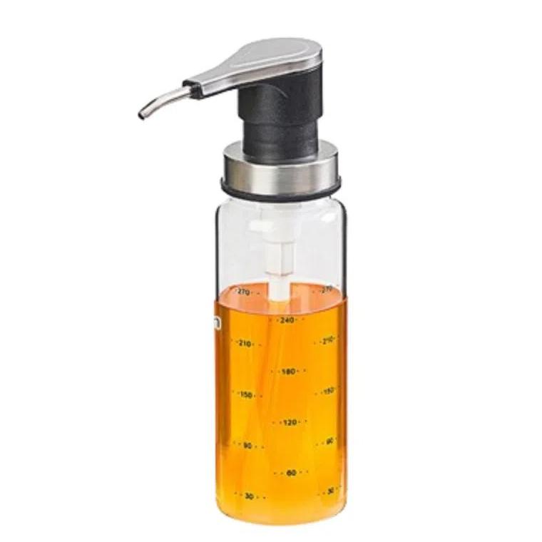 

Stainless Steel Oil Bottle 300/500ml Seasoning Container Clear Sauce Bottle Kitchen Tool 300ml