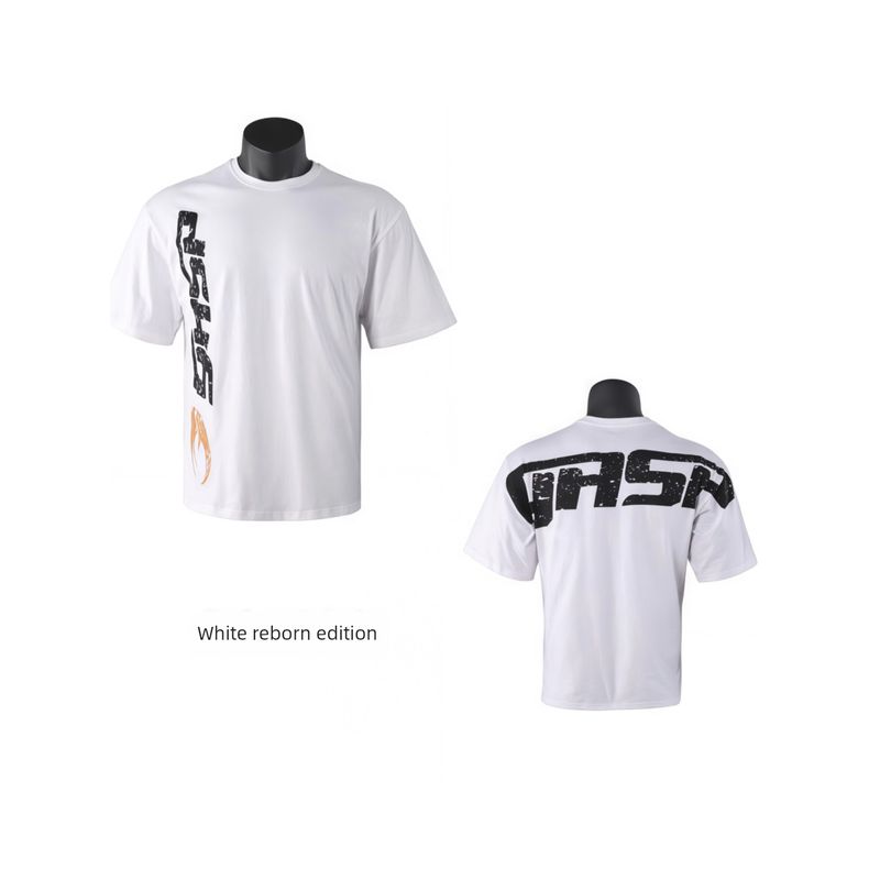 God Fitness T-shirt Originale Europea e Americana a Maniche Corte alla Moda Larga Taglia Grande Muscoli Full Cotone Sportiva a Mezza Manica Maglietta da Allenamento
