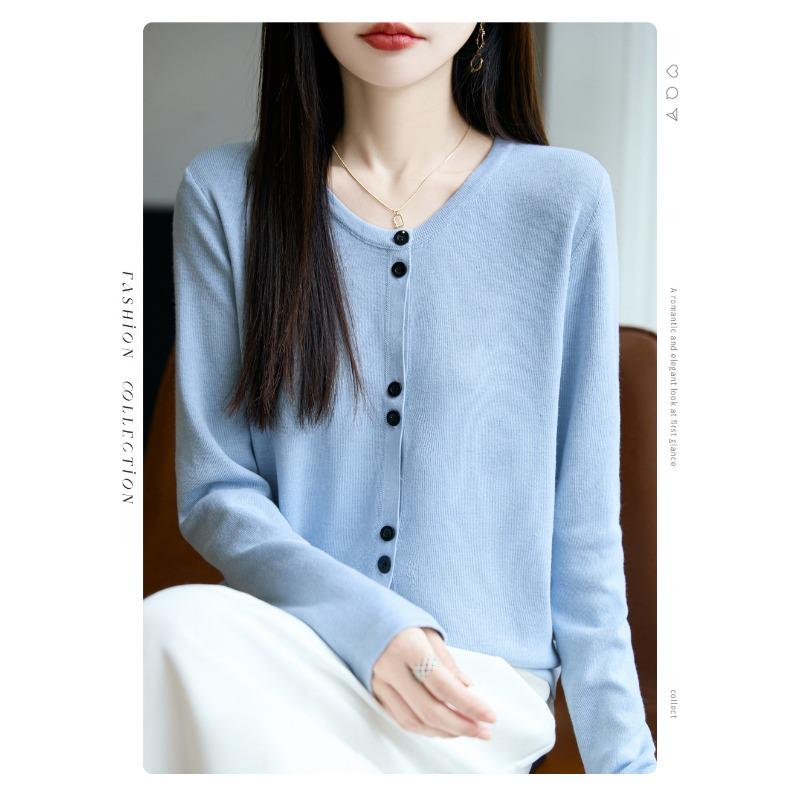 Women S Loose Long Sleeve Knit Cardigan Versatile Sweater Coat