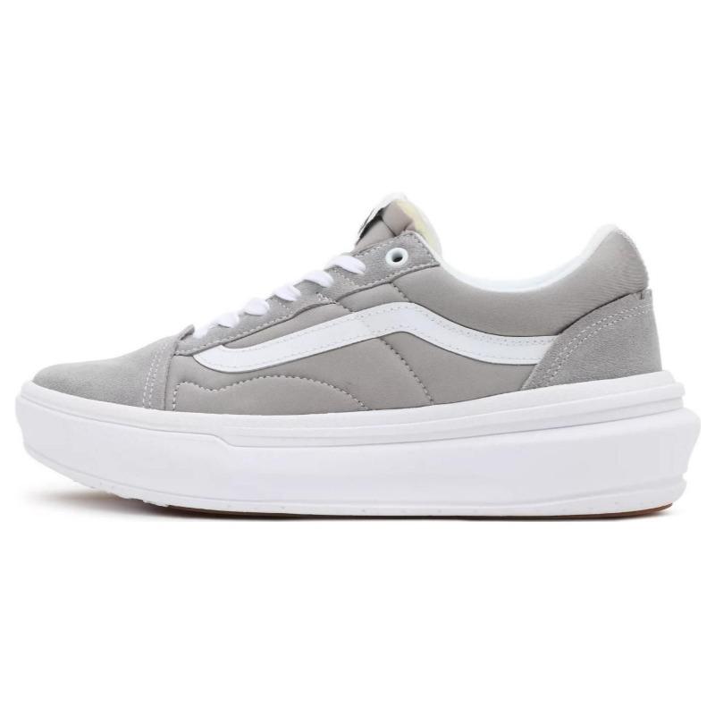 Vans Old Skool Overt CC Trendy Casual Versatile Low Top Unisex Skate Shoes Gray White VN0A7Q5EKAQ 36