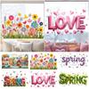 Electrostatic Window Decals Velvet Love Glass Decorative Sticker  Home Decoration