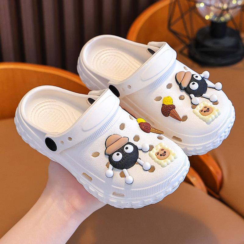 Summer Children's Clogs Boys and Girls Non-Slip Soft Cushion Parent-Child Closed-Toe Breathable Outdoor Kids Beach Sandals