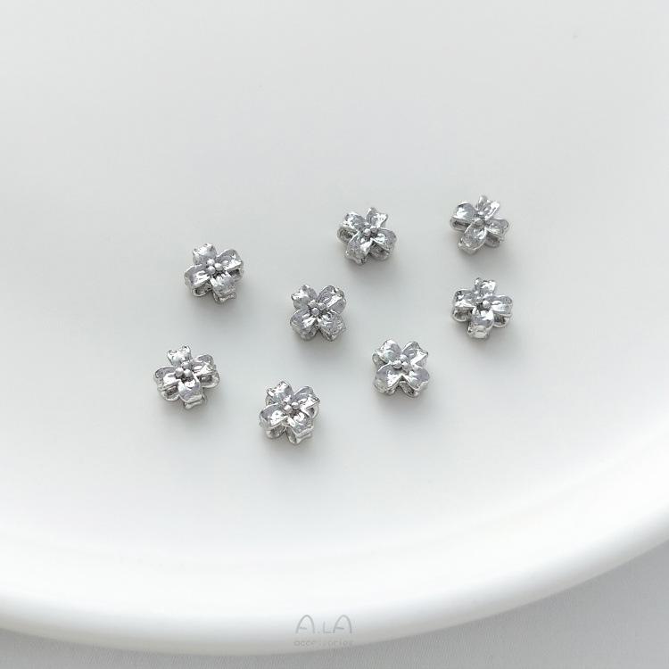 

Браслет из позолоченных бусин-спейсеров в виде четырехлистного клевера и османтуса, двусторонний, ручной работы, аксессуары для DIY