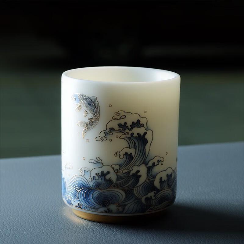 

Chaxun Gaosheng Mutton-Fat Jade Porcelain Tea Cup