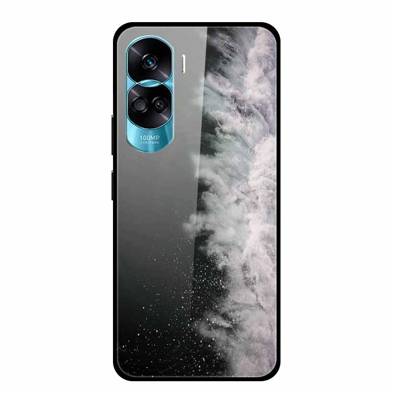 For Honor 90 Lite Case Honor90 Pro 5G Wolf Cats Tempered Glass Hard Covers for HuaWei HONOR 90 Pro 90Lite Protective Luxury Capa