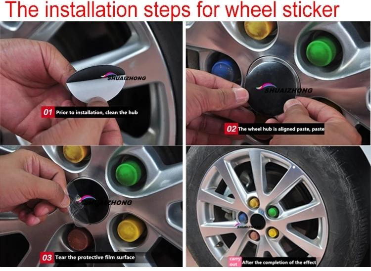 4pcs 20pcs 3D Metal 56mm Car Stickers For JAECOO Car Wheel Center Caps Emblem Refit Decoration Hubcaps Cover Styling Accessories