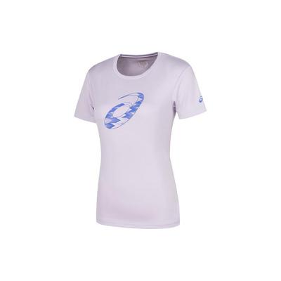 Logo Crew Neck Soft Comfortable Sports Short Sleeve T-Shirt Women Tops Light-Purple 2032D020-500