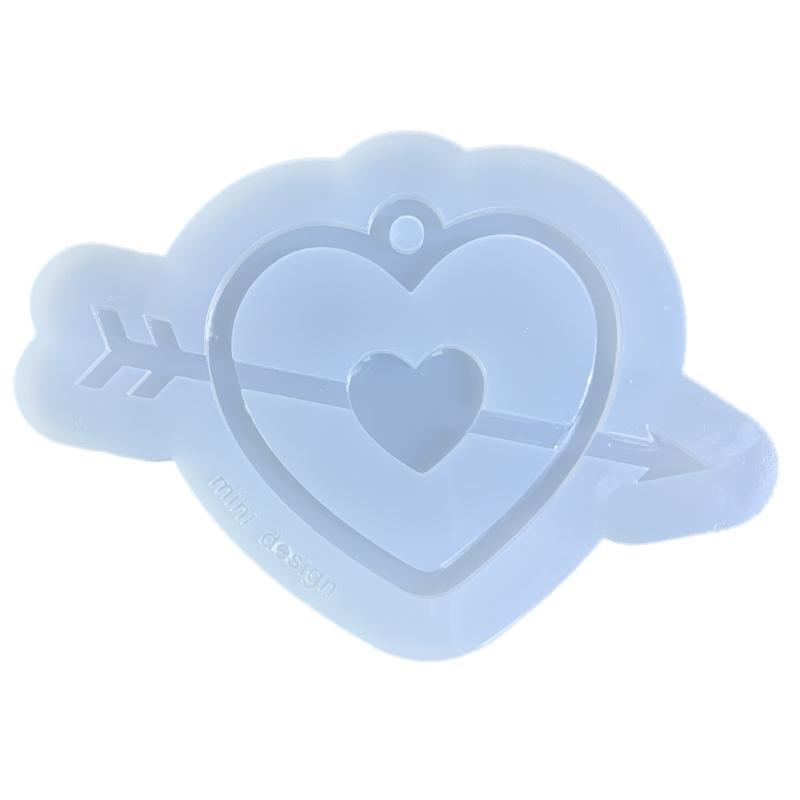 11-styles Love- Keychain Combination Ornament Mold Epoxy Resin Jewelry Mold Resin Casting Pendant Mold Suitable for Diy