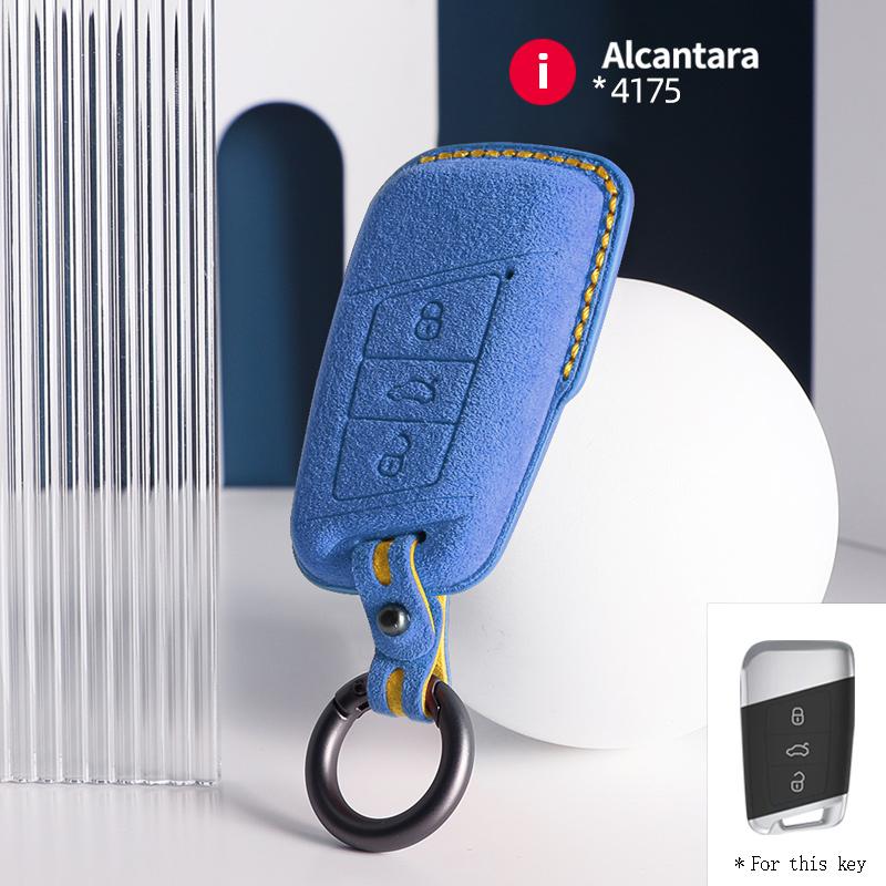 Car key protection shell suede For For Volkswagen VW Magotan B8 Superb Skoda A7 Passat Variant auto key case cover accessories