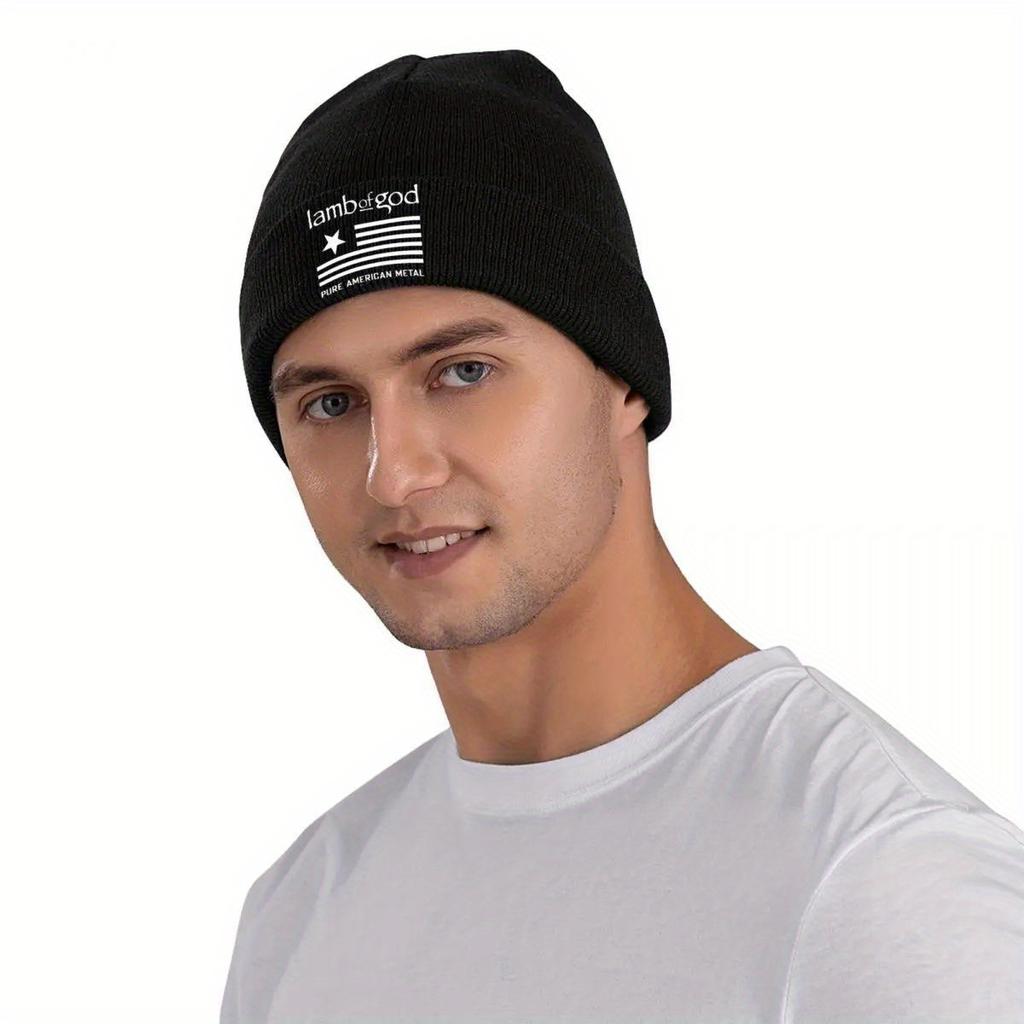 Lamb Of God Beanie Hats band Bonnet Hats Female Male Fashion Outdoor Sport Knitted Hat Winter Printed Thermal Elastic Caps