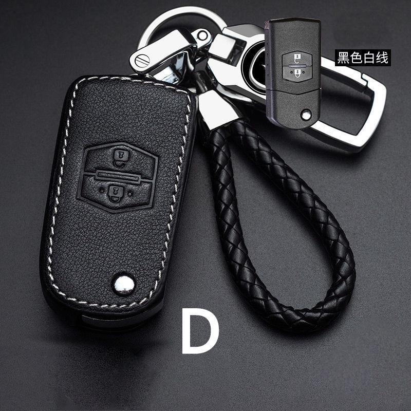 2025 Hot Leather Car Key Case Holder Key Cover Accessories For Mazda 3 6 Cx30 Cx9 Cx5 Cx8 MX5 MX30 X5 X9 S30 Key Cover Demio Ate