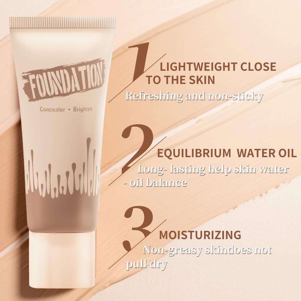 Concealer Foundation Is Light And Docile, Oil Control And Moisturizing, Makeup-Holding And Non-Decolorizing Foundation.