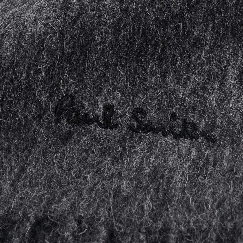 Paul Smith MIA 933D A S04 Wool Logo Dark Gray Scarf/Stole, Unisex, Gift, Embroidery, (76)