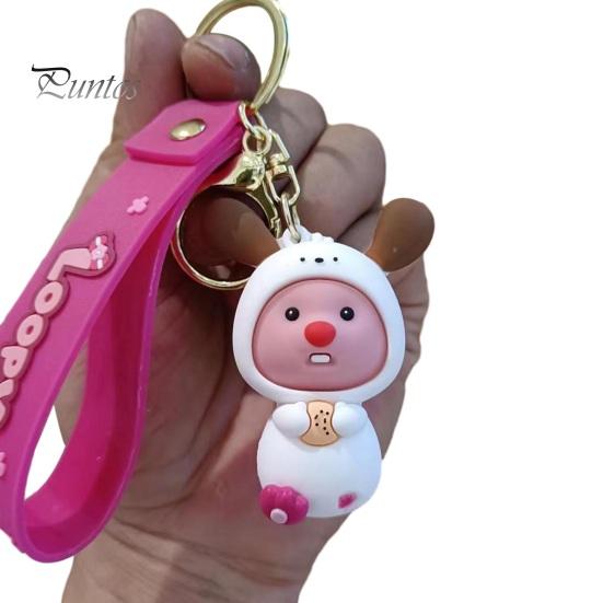 Klíčenka Roztomilá kreslená postavička Bobr Nerezová leštěná spona s obručou Humr Barevný držák na klíče Organizér na klíče Řemínek na zápěstí Přívěsek na klíče do školy