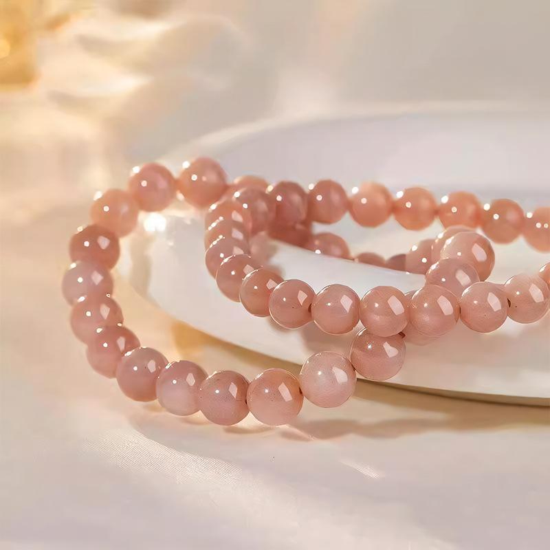 Sunstone & Moonstone Bracelet - Orange Chalcedony Beads Suitable for Men and Women, Ethnic Style Minimalist
