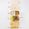 CAMUZ Japanese Style Microwaveable Double-Layer Bento Lunch Box