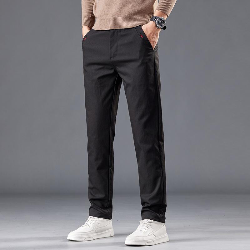 

Чоловічі повсякденні еластичні штани прямого крою 2024 - Універсальні, модні та теплі для осені/зими Size 30 чорний