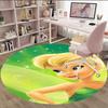 1pc T-Tinkerbell Carpet, Round Rug, Comfortable, Suitable for Entryways, Living Rooms, Office, And Bedrooms, Christmas Decoration