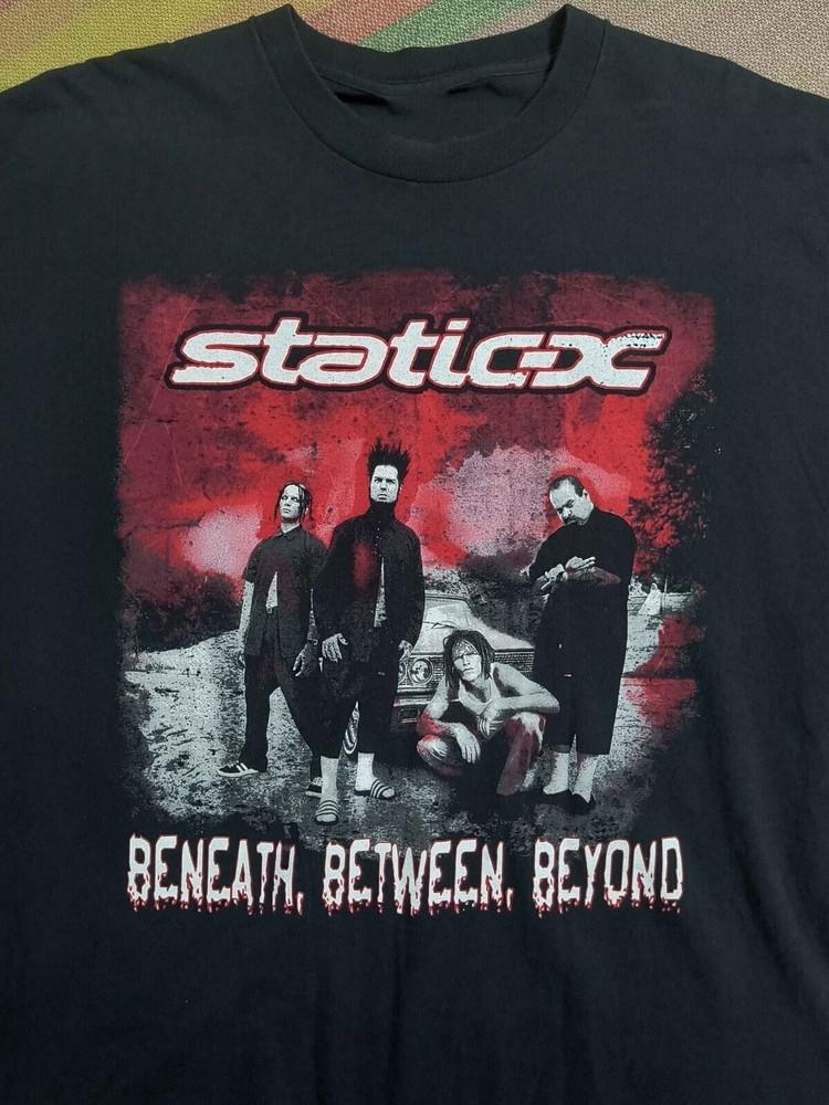 Футболка Static-X Band Beneath, Between, Beyond Хлопок Черный Все Размеры TT223 Унисекс XL