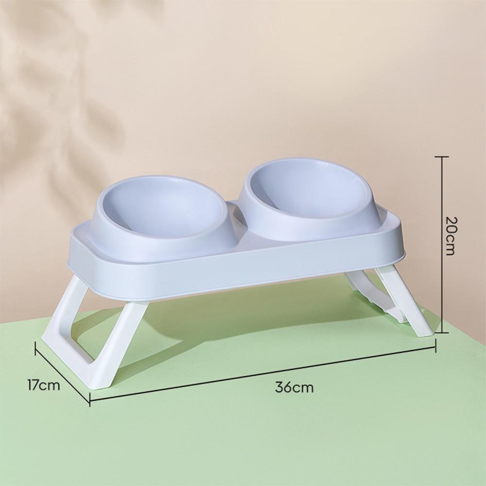 

New Portable Pet Feeder 15° Elevated Non-Slip Base Cat Bowl Stainless Steel Foldable Dog Bowls for Dogs