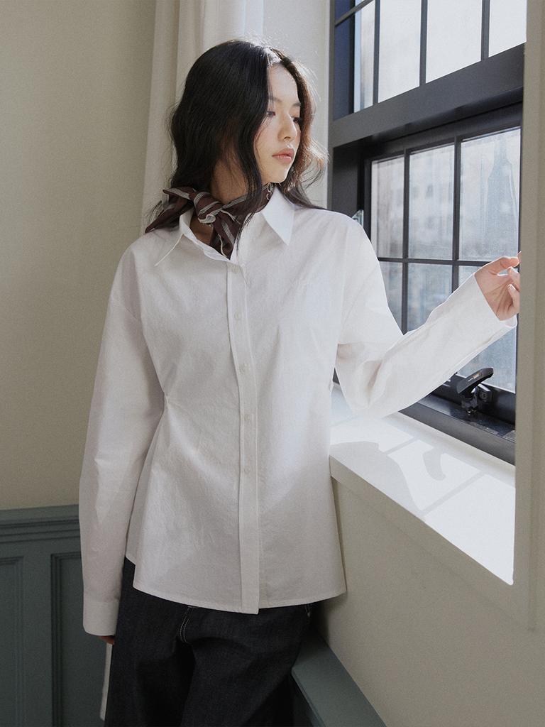 ROIROI Two-Way Button Shirt - White