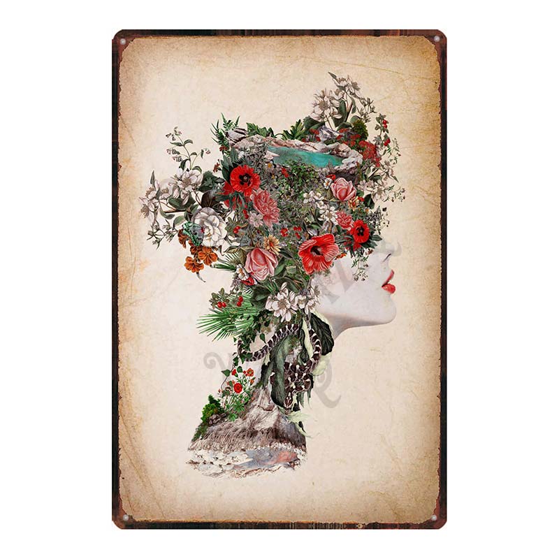 YZFQ  Sugar Skull Plaque Metal Vintage Horror Tin Sign  Wall  Bar Restaurant Home Art Cinema Tattoo Shop Decor Poster DU-7291B