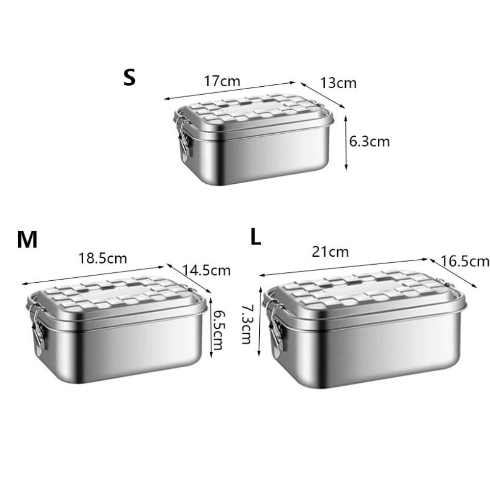 Rectangular Lunch Container 1/2/3 Compartment Fresh-keeping Box Picnic