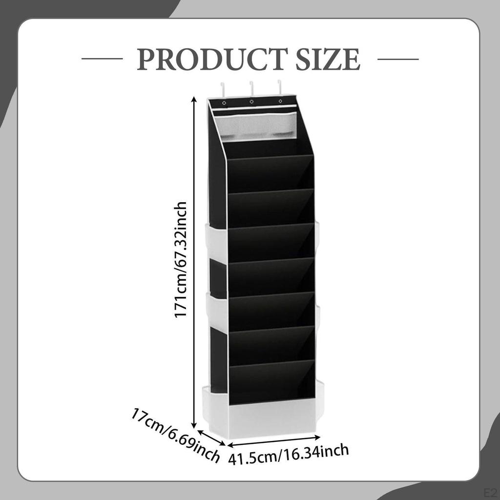 over The Door Shoe Organizer Hanging Rack with Pockets Versatile Reusable Hooks