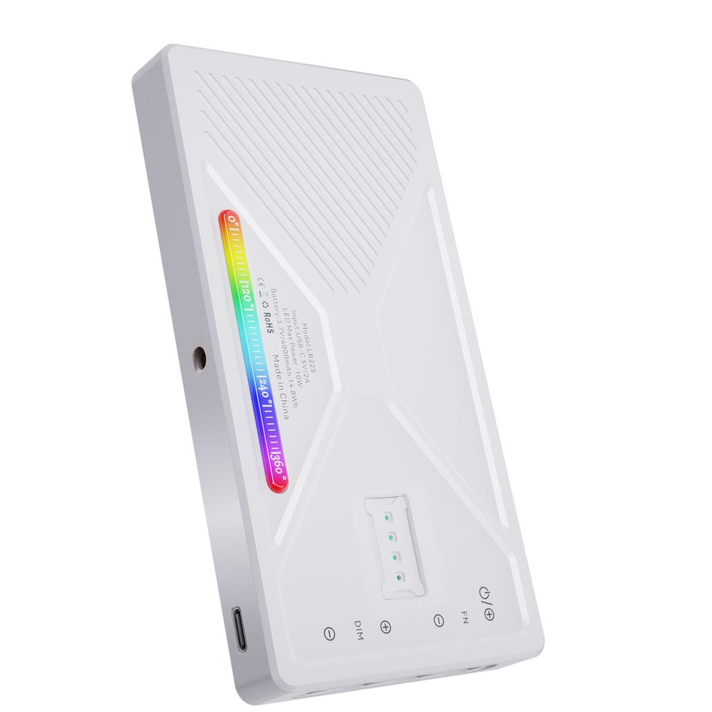 RGB LED Video Light Portable LED Camera Light Panel 225 LED Beads Full Color CRI 95+ 4000mAh Rechargeable Photography
