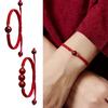 Red Rope Couple Bangle High Content Cinnabars Women's Single Bead Bracelet/Triple Beads Wrist Chain Three Lives Together