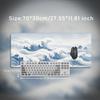 Mouse Pad Blue White Ocean Waves Printon Demand HD Large Computer Mousepad XXL Mouse Mat Non-Slip Natural Rubber Soft Mouse Mats