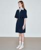 Ssikeoseun Detachable Shirts Collar Dress_Navy