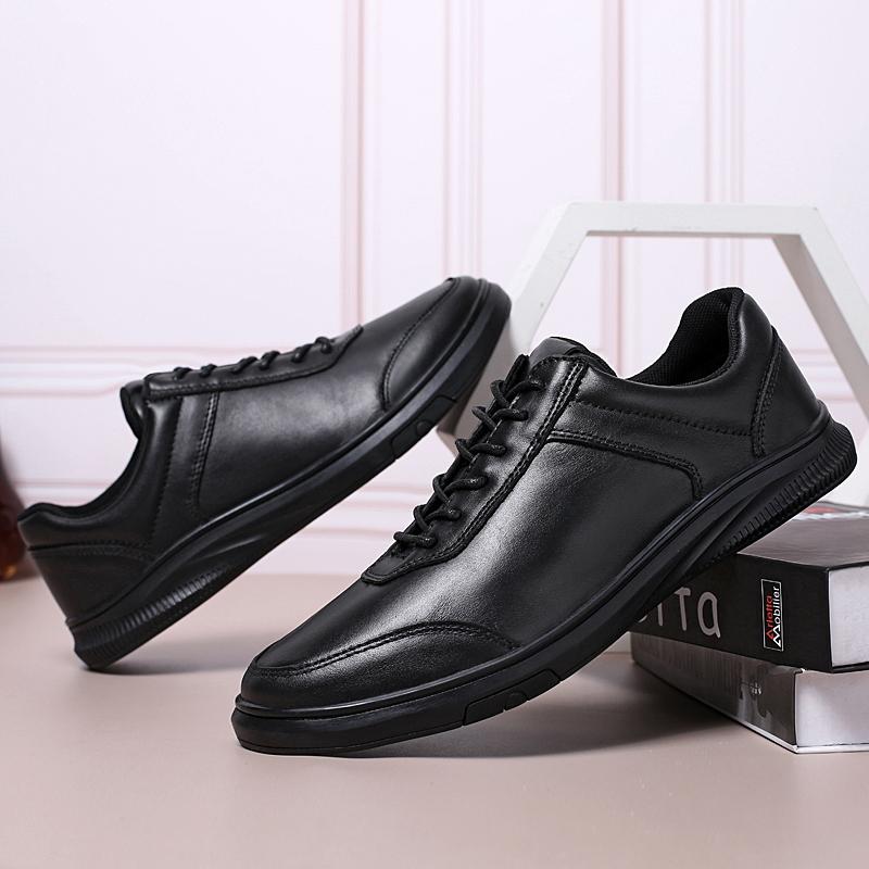 Fashion Spring Autumn Shoes Men High Quality Genuine Leather Casual Board Men Lace Up Thread Shoes Outdoor Sneakers Shoes Men