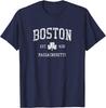 Boston MA T-Shirt Vintage Shamrock Sports Design Tee T Shirt