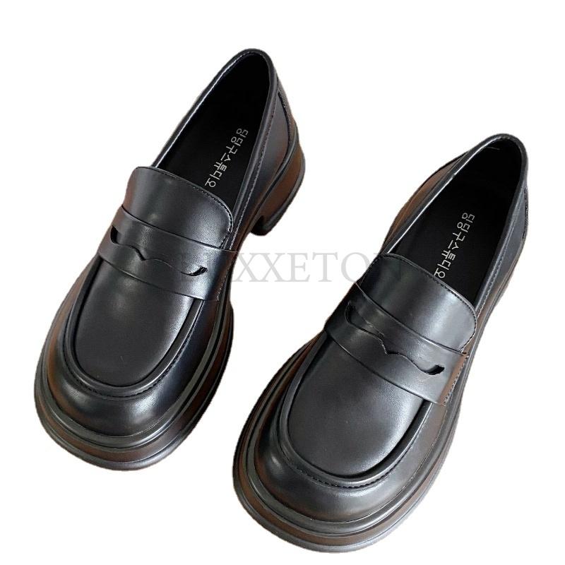 British Style Womens Derby Shoes Shallow Mouth Autumn Modis Casual Female Sneakers Mixed Colors Loafers With Fur Flats Round Toe