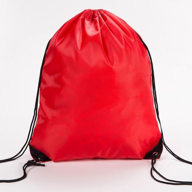 1PC Large Capacity Nylon Waterproof Drawstring Backpack Outdoor Sport Fitness Storage Bag Thick Rope Polyester Bag