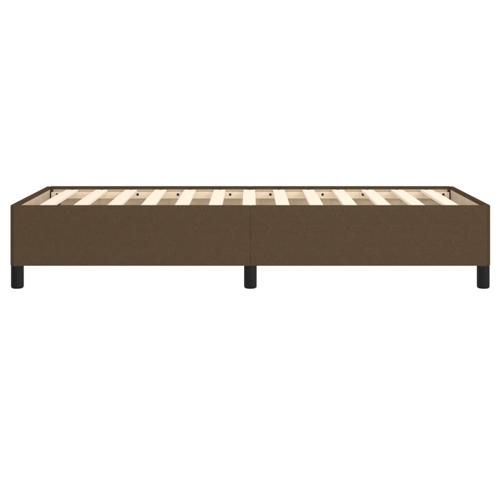 Vidaxl Bed Frame Without Mattress, Dark Brown, 90X200 Cm, Fabric