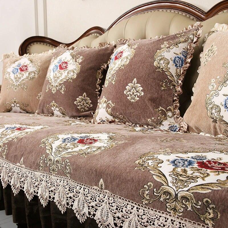 

Новая современная диванная подушка с большими краями, нескользящая диванная подушка, диванное полотенце Four Seasons, диванная подушка 70x70cm