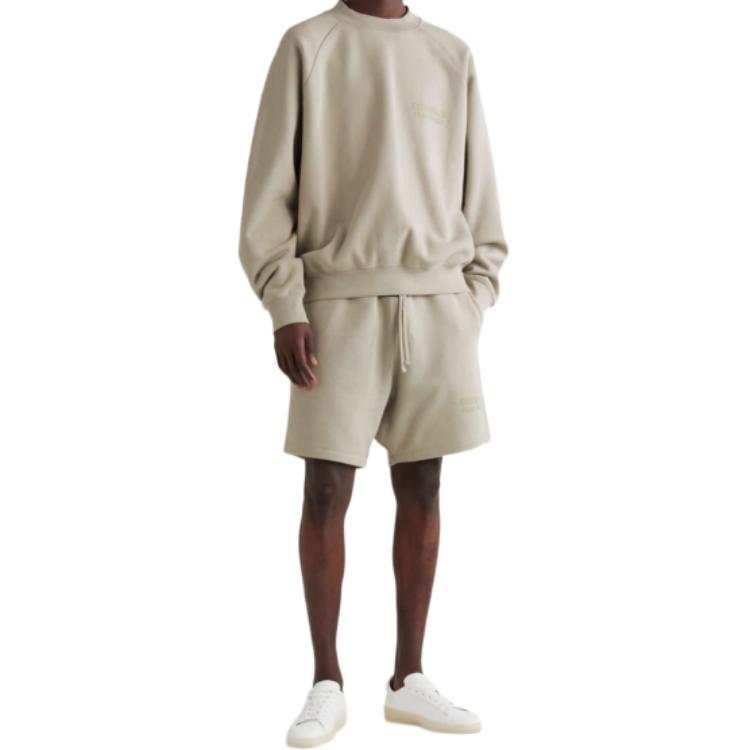 Fear of God Essentials FW22 Elastic Waist Straight-Leg Casual Shorts Unisex Bottoms Smoke-Grey FOG-FW22-119
