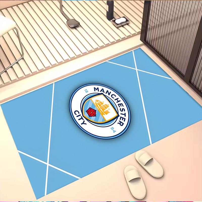 Manchester Football FC Print Rug, Washable Floor Carpet, For Entryway Dorm Laundry Room Office Study, Home Decor Birthday Christmas Gift