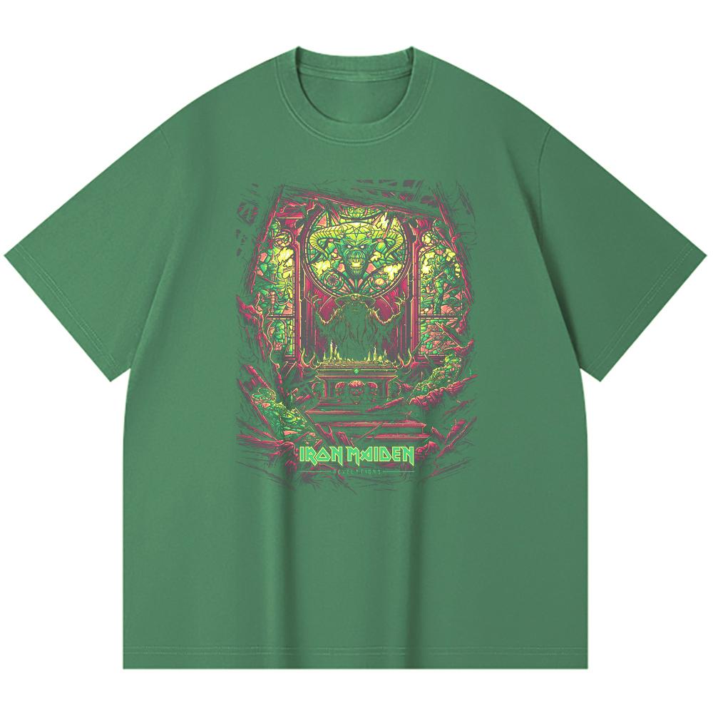 T-shirt Heavy Metal 100% Cotone 230 Gsm Stampa Band Rock Musica Popolare Unisex T-shirt Pesante in Cotone
