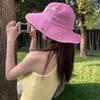Windproof Vintage Washed Denim Hat Wide Brim Sunscreen Western Cowboy Hats Five-pointed Star Embroidery Drawstring Adjustable