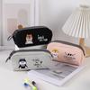 Canvas Pencil Case For Students Large Capacity Zipper Storage Bag For Girls