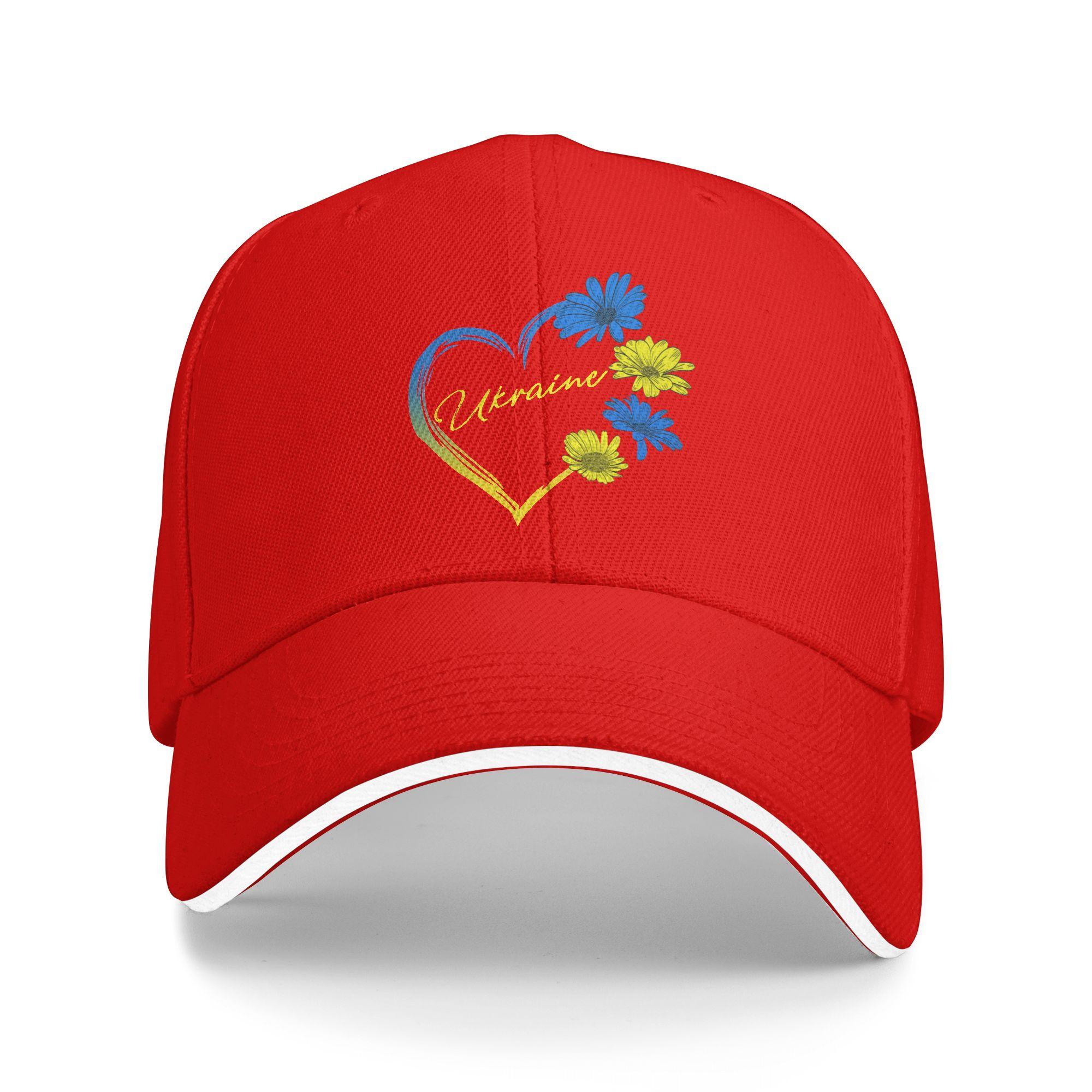 Women Unisex Ukraine Flag Sunflower Ukrainian Outdoor Hat Adjustable Cap Casual Baseball Cap Snapback Sunshade One Size