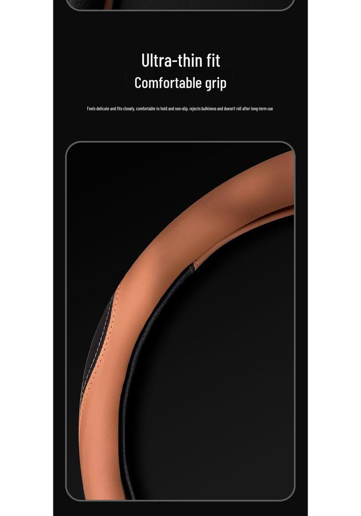 11th Gen Sonata Genuine Leather No-Sew Steering Wheel Cover