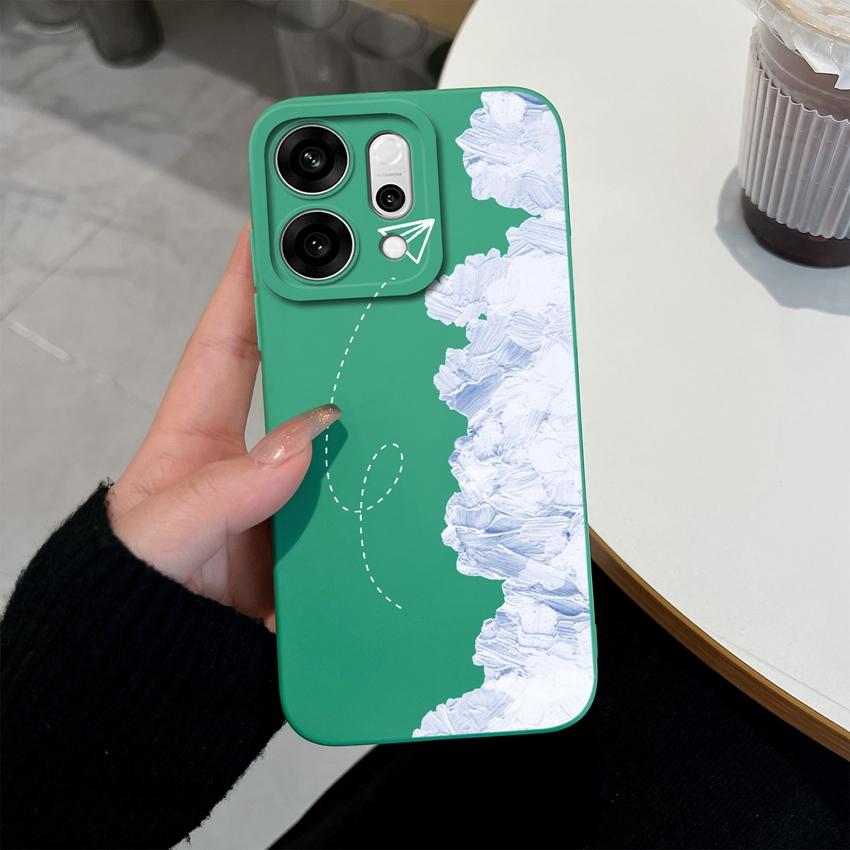 For Oppo Reno14 Pro 14F A5 A5X K13 Phone Cases Table Cartoon Cat Pattern Phone Case Camera Protection Shockproof Silicone Covers For Oppo Bumper Shell