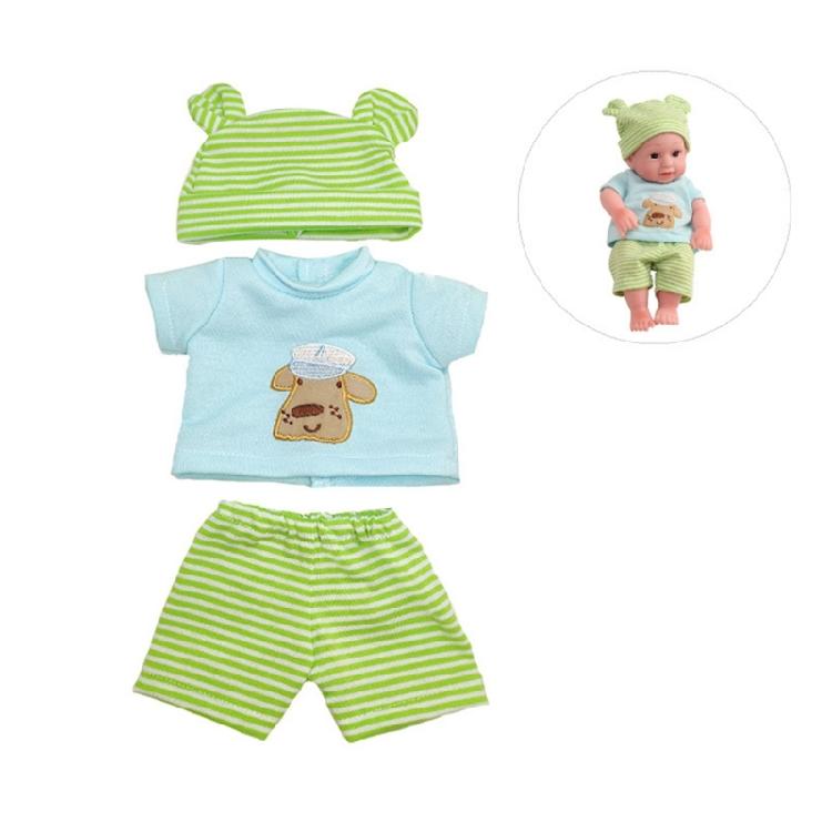

Doll Clothes for 30cm Doll Girls Realistic Baby Hat&Shirt&Short Pants Costume