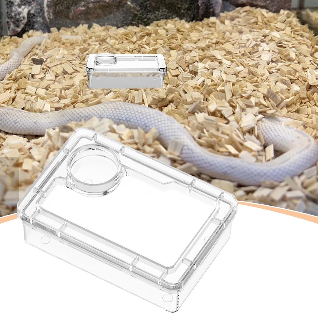 1PC Reptile Lizards Geckos Feeding Bowls Anti Overturning Prevent Tenebrio Molitor and Blaptica Dubia Trough Feeder Anti Escape