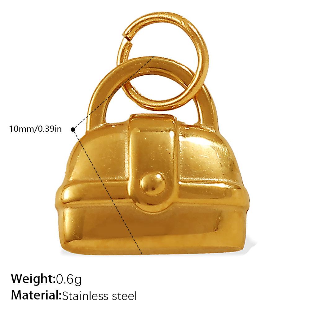 Exquisite and compact DIY mini bag pendant accessories stainless steel plated 18K gold daily versatile pendant accessories